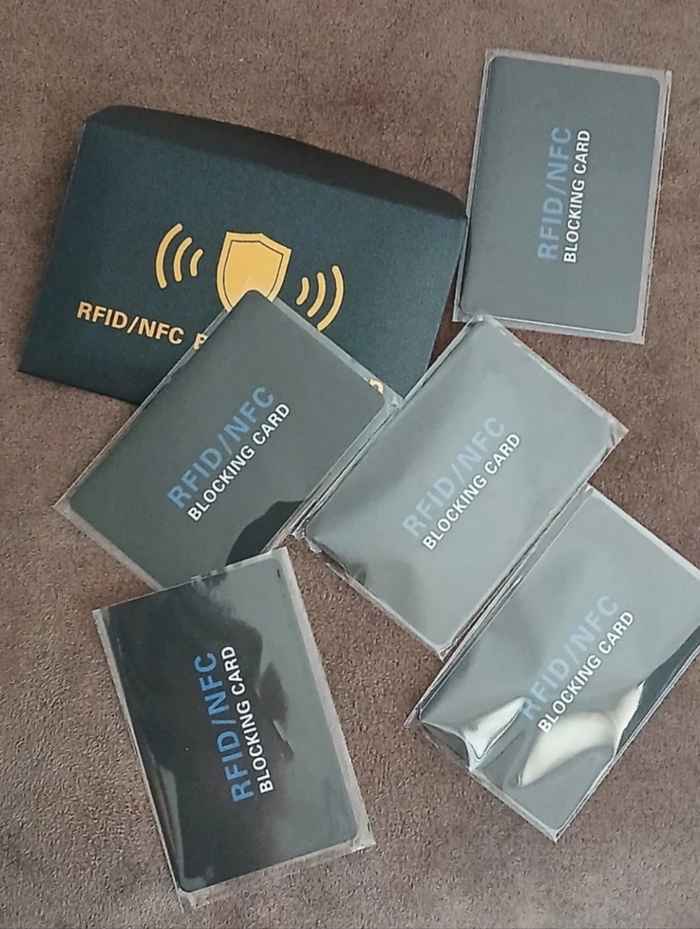 RFID/NFC Blocking Cards Set - Black